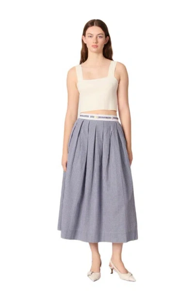 Maje Womens Blanc Square-neck Cropped Knitted Top In Ecru