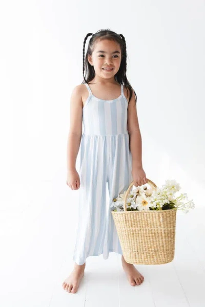 Charlie Lou Baby ® Little Girl's Cotton Candy Stripes Wide Leg Jumpsuit In Blue