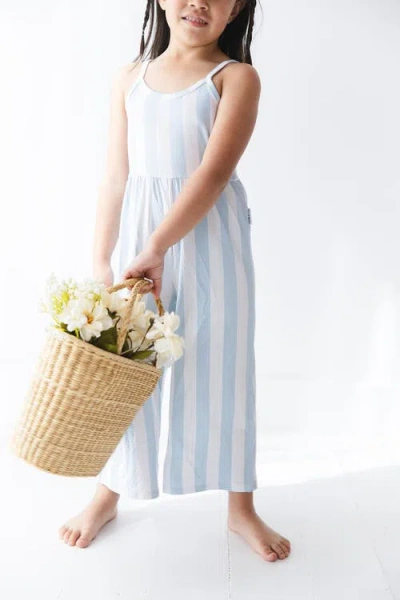 Charlie Lou Baby ® Little Girl's Cotton Candy Stripes Wide Leg Jumpsuit In Blue