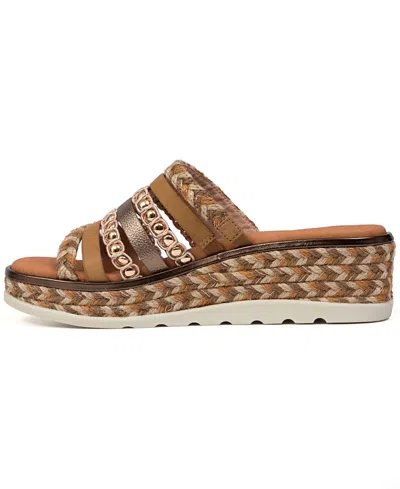 Jambu Women's Dahlia Casual Slip-on Sandals In Tan Multi