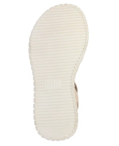 Mia Women's Yanis Round Toe Wedge Sandals In Gold