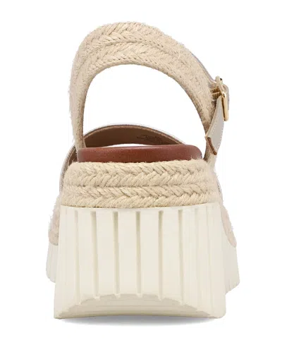 Mia Women's Yanis Round Toe Wedge Sandals In Gold