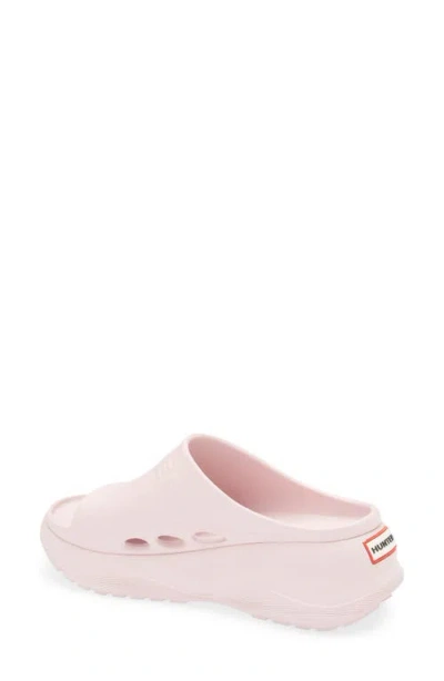 Hunter Haddie Platform Slide Sandal In Light Pink
