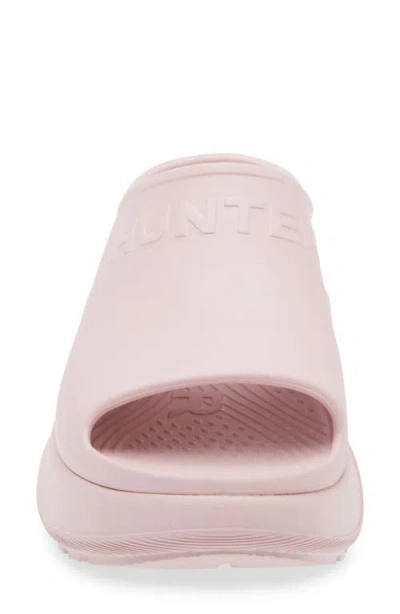 Hunter Haddie Platform Slide Sandal In Light Pink