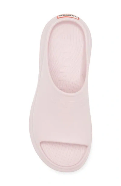 Hunter Haddie Platform Slide Sandal In Light Pink