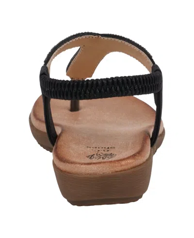 Gc Shoes Women's Lori Embellished Flat Sandals In Black