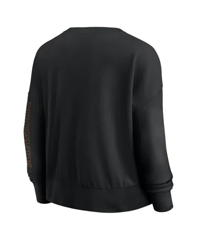 Fanatics Women's Black Phoenix Suns Oversized Game Day Pullover Sweatshirt In Black
