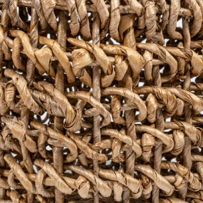 Jonathan Y Sage 21" Rustic Bohemian Barrel-style Abaca/iron Handwoven Stool, Brown In Brown