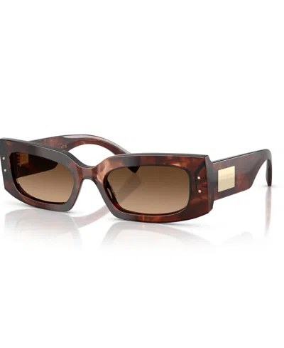 Dolce & Gabbana Rectangle-frame Sunglasses In Brown