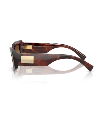 Dolce & Gabbana Rectangle-frame Sunglasses In Brown