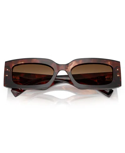 Dolce & Gabbana Rectangle-frame Sunglasses In Brown