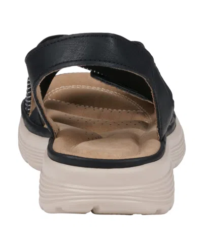 Gc Shoes Women's Ariel Elastic Comfort Flat Sandals In Black