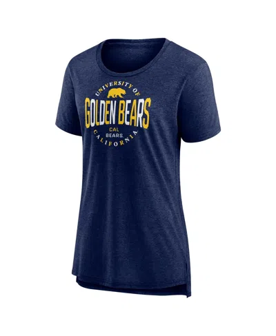 Fanatics Women's Navy Cal Bears True Classics Break It Down Tri-blend T-shirt In Navy