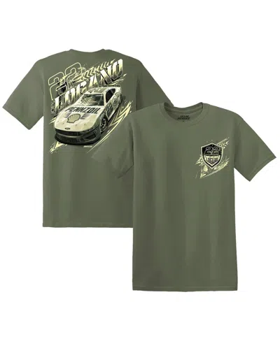 Team Penske Men's Green Joey Logano Military Car T-shirt In Green