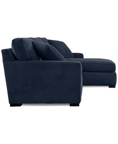 Macy's Radley 2-pc. Fabric Sleeper Sectional, Exclusively At  In Naval Blue