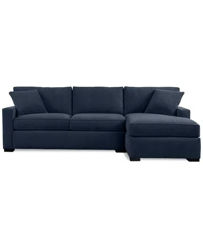 Macy's Radley 2-pc. Fabric Sleeper Sectional, Exclusively At  In Naval Blue