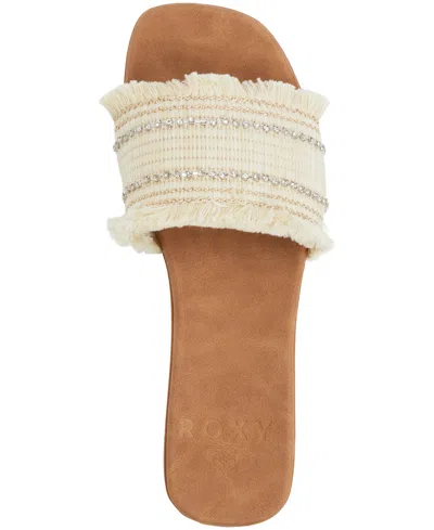 Roxy Women's Positano Slip-on Flat Sandals In Natural