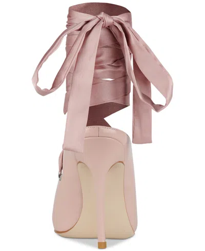 Jeffrey Campbell Grateau Sculpted High-heel Lace-up Mules In Pink