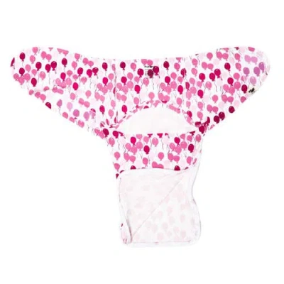 Norani Organic Snugababe Swaddle Sleep Pod With Arm Inserts In Pink Balloons