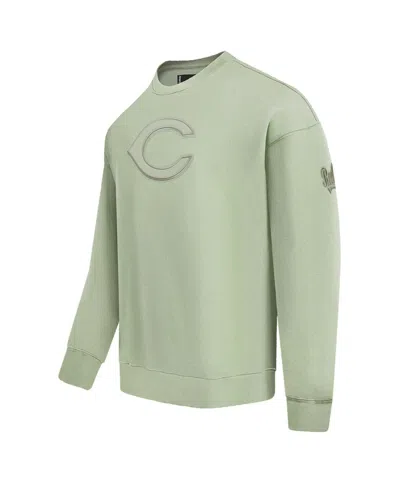 Pro Standard Men's Green Cincinnati Reds Neutral Drop Shoulder Pullover Sweatshirt In Green