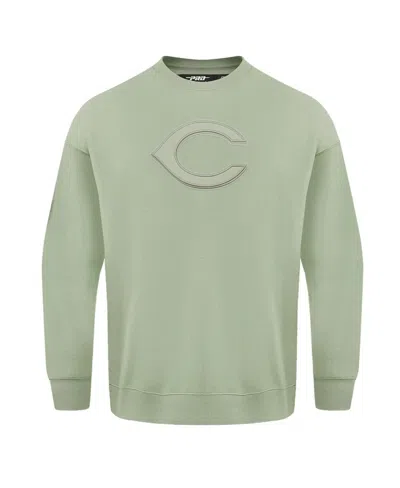 Pro Standard Men's Green Cincinnati Reds Neutral Drop Shoulder Pullover Sweatshirt In Green
