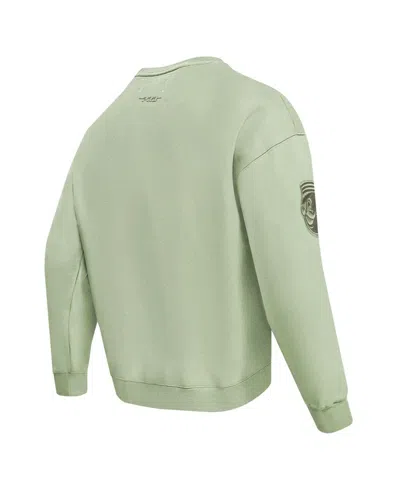 Pro Standard Men's Green Cincinnati Reds Neutral Drop Shoulder Pullover Sweatshirt In Green