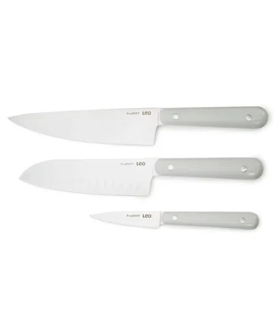 Berghoff Leo Glints 3-piece Cutlery Set In Spirit