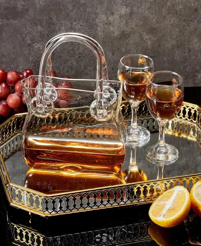 The Wine Savant Handbag Purse Decanter In Clear