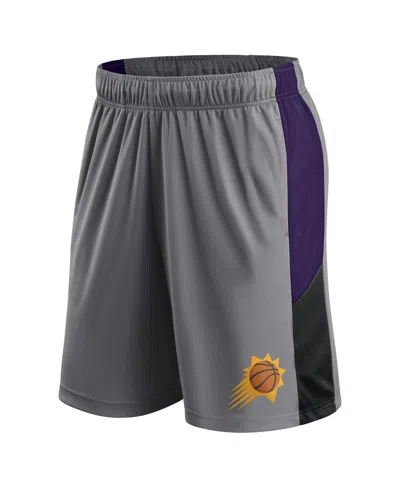 Fanatics Men's Gray Phoenix Suns Practice Performance Shorts In Gray