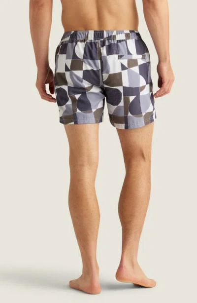 Auto-reply™ Sebastian Print 4-inch Nylon Swim Trunks In Abstract Geo