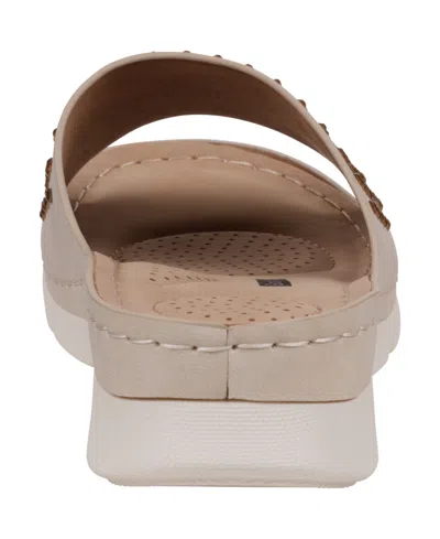 Gc Shoes Women's Julie Embellished Comfort Flat Sandals In Gold