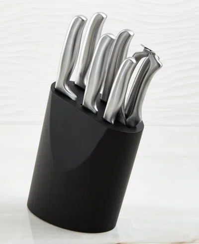 Berghoff Dina Frame 8-piece Knife Block Set In Black
