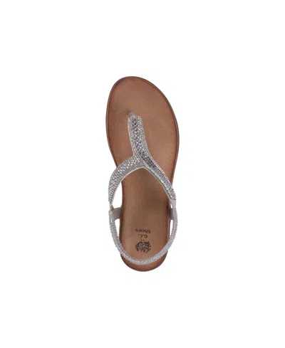 Gc Shoes Women's Lori Embellished Flat Sandals In Silver