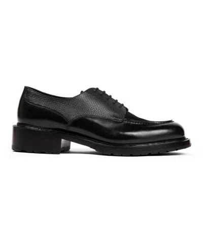 Anthony Veer Sloane Harness Boot In Midnight Grain Black