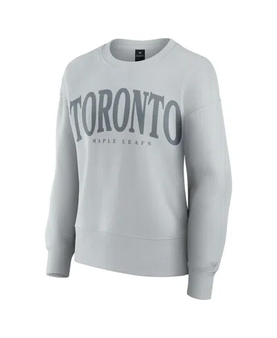 Fanatics Women's Gray Toronto Maple Leaves Elements Flow Pullover Sweatshirt In Gray
