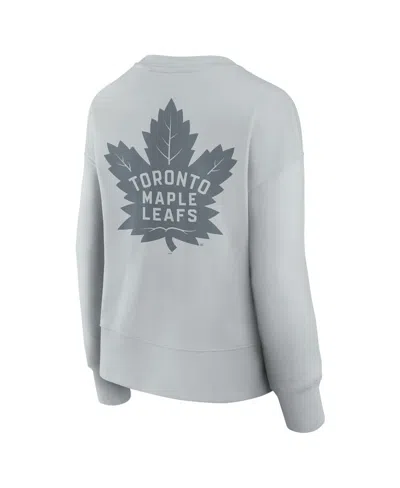 Fanatics Women's Gray Toronto Maple Leaves Elements Flow Pullover Sweatshirt In Gray