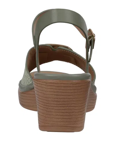 Gc Shoes Women's Fia Ankle Strap Wedge Sandals In Mint