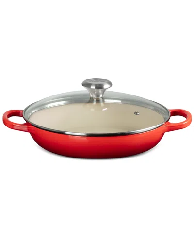 Le Creuset Enameled Cast Iron Signature Round 2.25-qt. Braiser With Glass Lid In Cerise