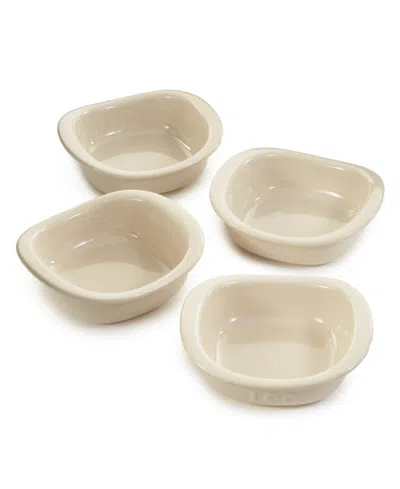 Berghoff Balance 4-piece Stone Ramekin Creme Brule Set In Moonbeam Cream