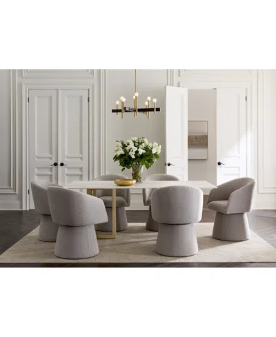 Macy's 7 Pc. Dining Set (emila Rectangular Table & 6 Korder Chairs), Created For  In Sand