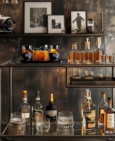 The Wine Savant Camera Shaped Wine And Whiskey Decanter Set In Clear