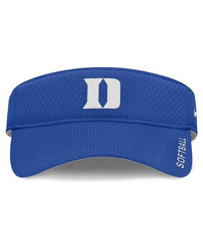 Nike Men's And Women's Royal Duke Blue Devils 2025 Dugout Softball Ace Performance Adjustable Visor Hat In Royal