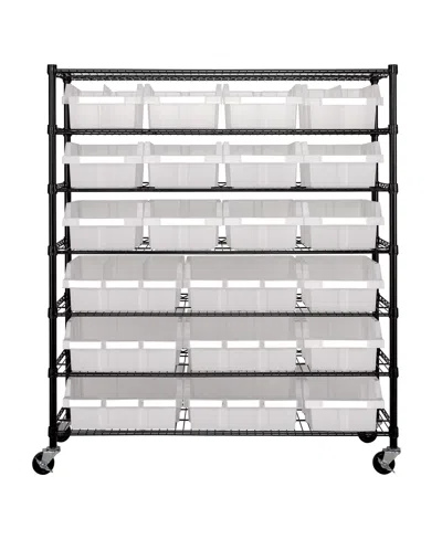 Seville Classics 7-tier 21 Bin Rack System In Translucent