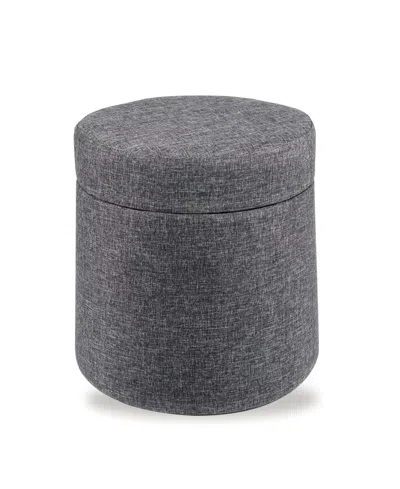 Seville Classics Storage Wobble Ottoman In Gray