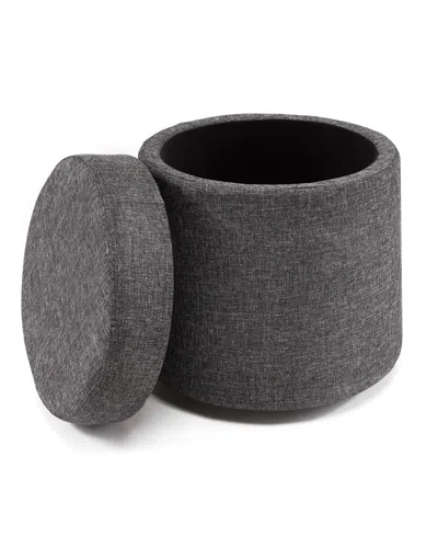 Seville Classics Storage Wobble Ottoman In Gray