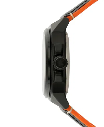 Avi-8 Men's Bell X-1 Machbuster Automatic Black Rubber And Leather Strap Watch, 41mm In Black