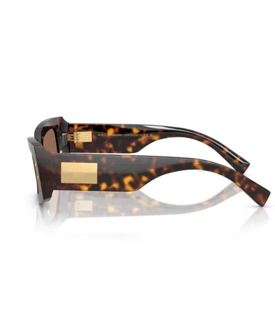 Dolce & Gabbana Rectangle-frame Sunglasses In Brown