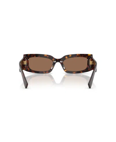 Dolce & Gabbana Rectangle-frame Sunglasses In Brown