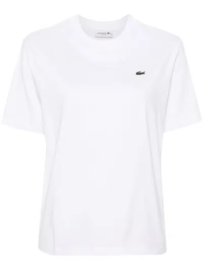 Lacoste T Shirt In Soft Cotton Relaxed Fit In White