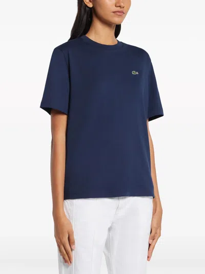 Lacoste T Shirt In Soft Cotton Relaxed Fit In White